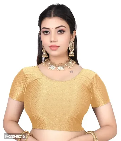 Reliable Golden Cotton Stitched Blouses For Women-thumb0