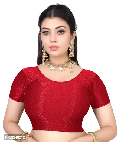 Reliable Red Cotton Stitched Blouses For Women-thumb0