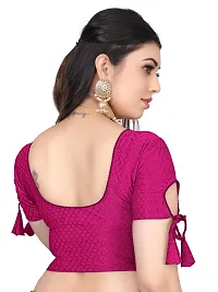 Reliable Pink Lycra Stitched Blouses For Women-thumb1