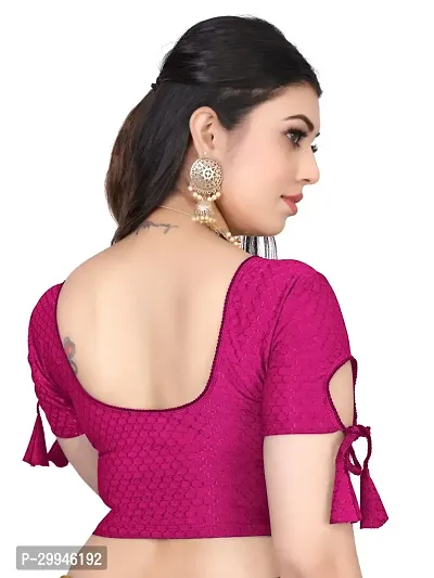 Reliable Pink Lycra Stitched Blouses For Women-thumb2