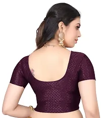 Reliable Purple Cotton Stitched Blouses For Women-thumb1
