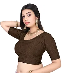 Reliable Coffee Cotton Stitched Blouses For Women-thumb2