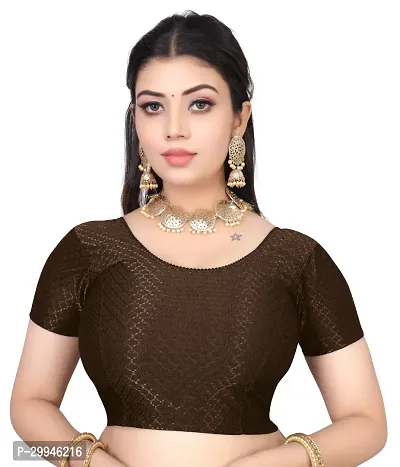 Reliable Coffee Cotton Stitched Blouses For Women