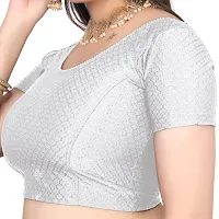 Reliable White Cotton Stitched Blouses For Women-thumb1