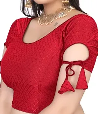 Reliable Red Lycra Stitched Blouses For Women-thumb4