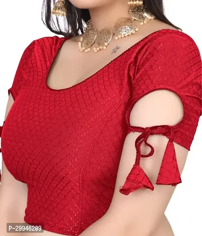 Reliable Red Lycra Stitched Blouses For Women-thumb5