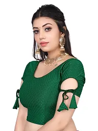 Reliable Green Lycra Stitched Blouses For Women-thumb1