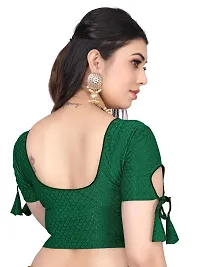 Reliable Green Lycra Stitched Blouses For Women-thumb3