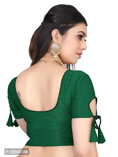 Reliable Green Lycra Stitched Blouses For Women-thumb4