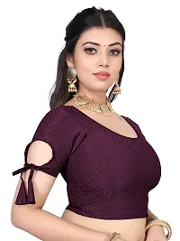 Reliable Purple Lycra Stitched Blouses For Women-thumb3