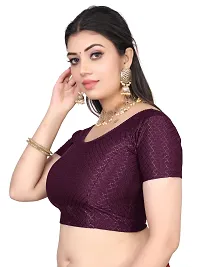 Reliable Purple Cotton Stitched Blouses For Women-thumb3