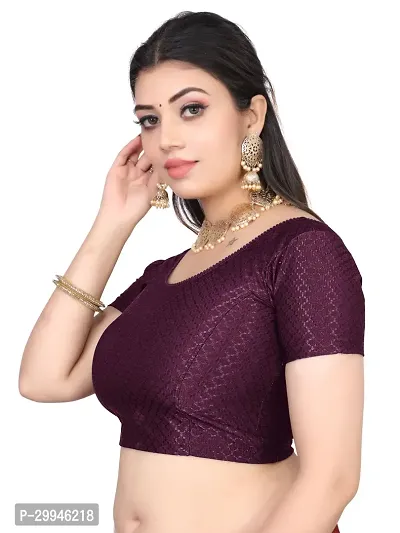 Reliable Purple Cotton Stitched Blouses For Women-thumb4
