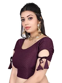 Reliable Purple Lycra Stitched Blouses For Women-thumb2