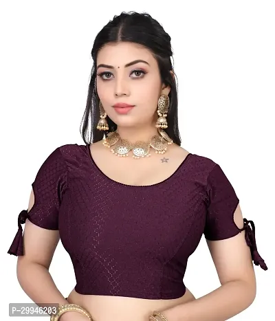 Reliable Purple Lycra Stitched Blouses For Women