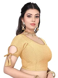 Reliable Golden Lycra Stitched Blouses For Women-thumb2