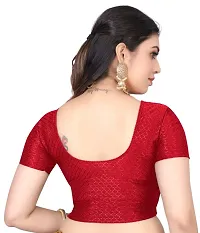 Reliable Red Cotton Stitched Blouses For Women-thumb2