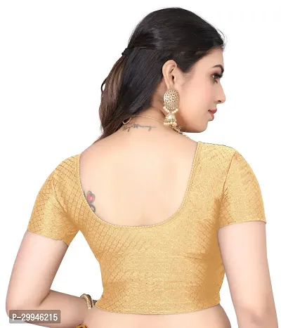 Reliable Golden Cotton Stitched Blouses For Women-thumb3