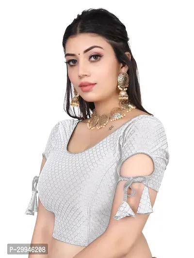 Reliable White Lycra Stitched Blouses For Women-thumb5