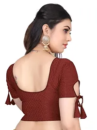 Reliable Maroon Lycra Stitched Blouses For Women-thumb2