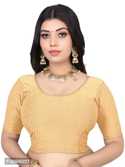 Reliable Golden Cotton Stitched Blouses For Women