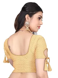 Reliable Golden Lycra Stitched Blouses For Women-thumb1