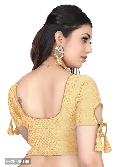 Reliable Golden Lycra Stitched Blouses For Women-thumb2