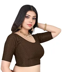 Reliable Coffee Cotton Stitched Blouses For Women-thumb3