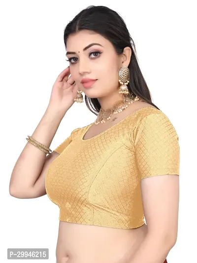 Reliable Golden Cotton Stitched Blouses For Women-thumb5