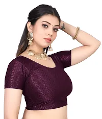 Reliable Purple Cotton Stitched Blouses For Women-thumb2
