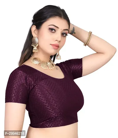 Reliable Purple Cotton Stitched Blouses For Women-thumb3