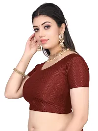 Reliable Maroon Cotton Stitched Blouses For Women-thumb2