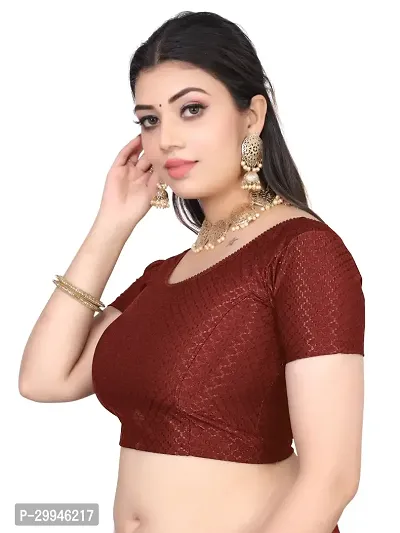 Reliable Maroon Cotton Stitched Blouses For Women-thumb3