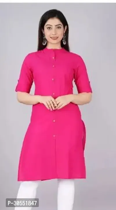 Reliable Cotton Solid Kurta For Women-thumb0