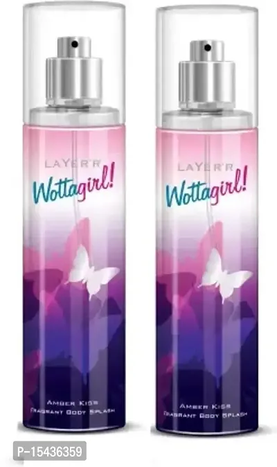 LAYER'R WOTTAGIRL AMBER KISS 2 PCS Deodorant Spray - For Women  (100 ml, Pack of 2)