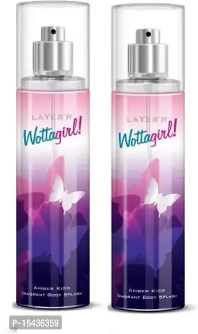 LAYER'R WOTTAGIRL AMBER KISS 2 PCS Deodorant Spray - For Women  (100 ml, Pack of 2)-thumb0