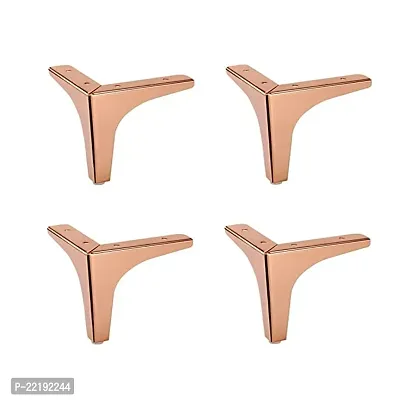 Rose Gold 4 Inch/10CM Hardware Sofa Furniture Leg ,Heavy Model Y Design Leg Pack of 4 Pcs