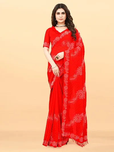 Trending Georgette Saree with Blouse piece 