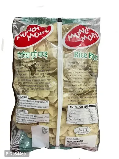 Munch More Premium Jeera Rice Papad / Appalam / Khichiya 500gm-thumb3