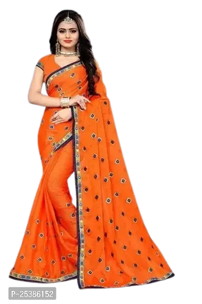 Beautiful Cotton Blend Printed Saree with Blouse Piece For Women