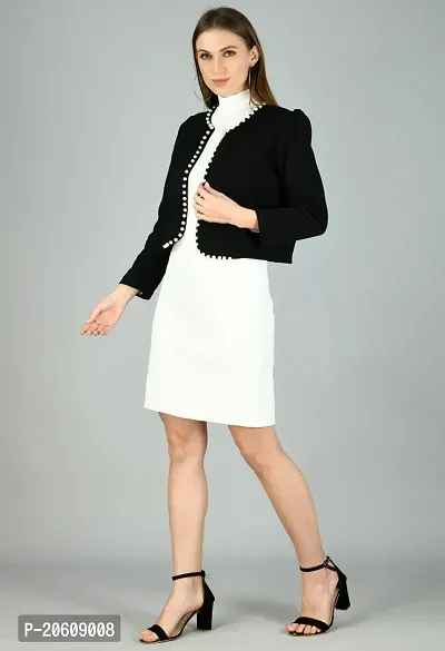 Stylish Black Polyester Shrugs For Women-thumb5
