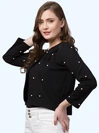 Stylish Black Polyester Shrugs For Women-thumb1