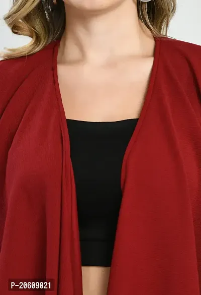 Stylish Maroon Polyester Shrugs For Women-thumb4