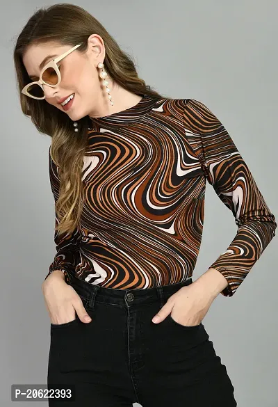 Elegant Multicolor Polyester Solid Top For Women-thumb0