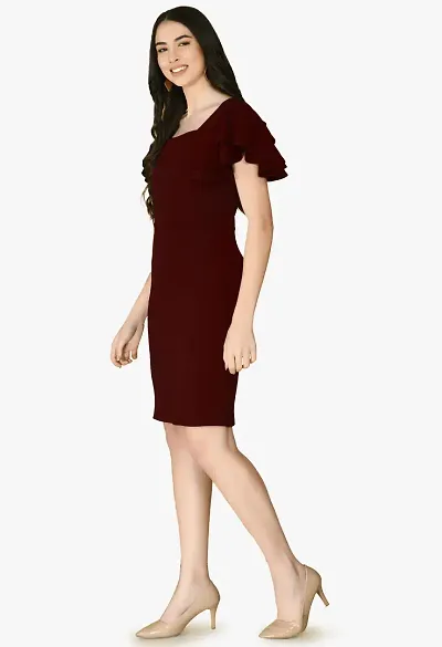 Solid Bodycon Dress for women