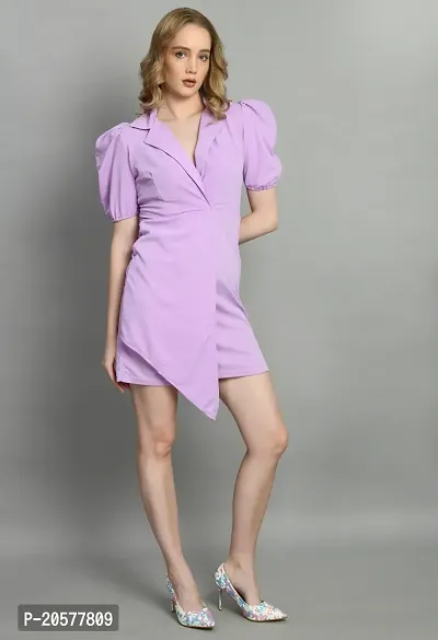 Stylish Purple Polyester Solid Wrap For Women