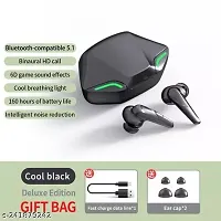 GAMING EARBUDS WITH ENC, Instant Pairing, Gaming MODE, AAC codec Bluetooth Headset (Black, True Wireless)-thumb2