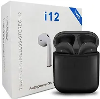 i12 tws earpods Bluetooth Headset EL41 Bluetooth Headset  (Black, True Wireless)-thumb4