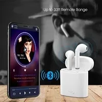 Bluetooth Earphone with Mic HEADPHONE Bluetooth Headset (White, In the Ear) Bluetooth Headset  (White, True Wireless)-thumb1