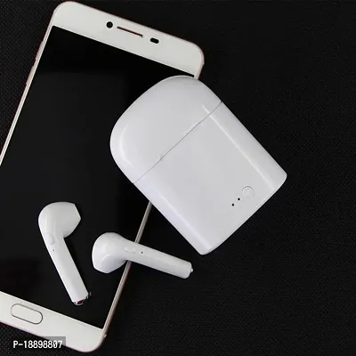 Bluetooth Earphone with Mic HEADPHONE Bluetooth Headset (White, In the Ear) Bluetooth Headset  (White, True Wireless)-thumb3