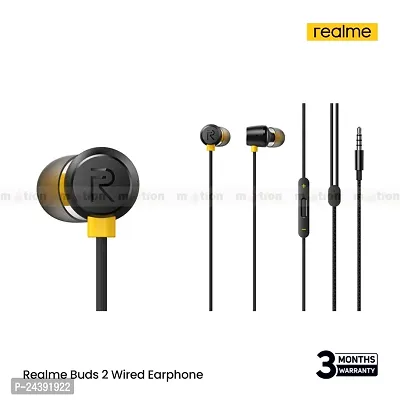Black Wired Realme Buds 2 Earphone-thumb3